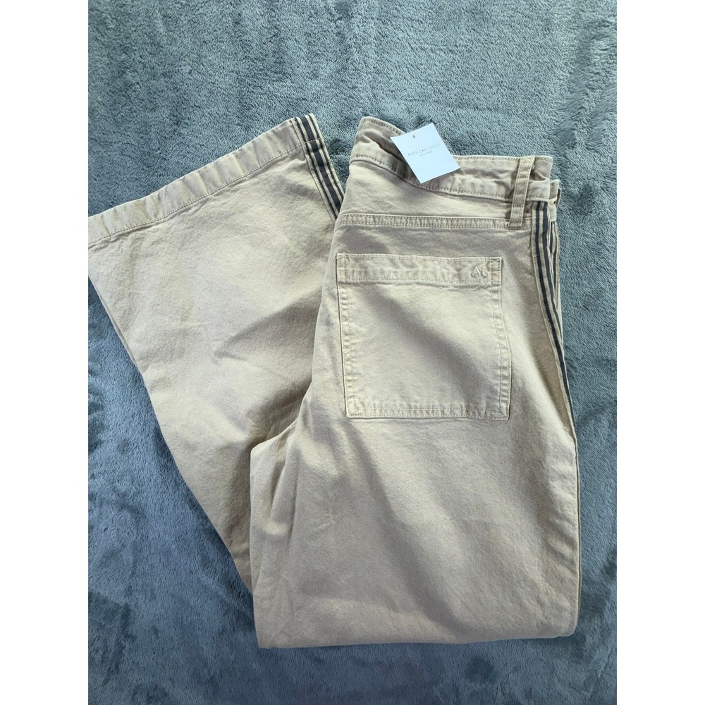 American Eagle Maddie & Kenzie Ziegler Baggy Wide Leg Side Stripe Pants 12L 31W